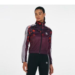 ADIDAS RED FLORAL TRACK ZIP UP JACKET BY adidas x HER Studio London track jacket